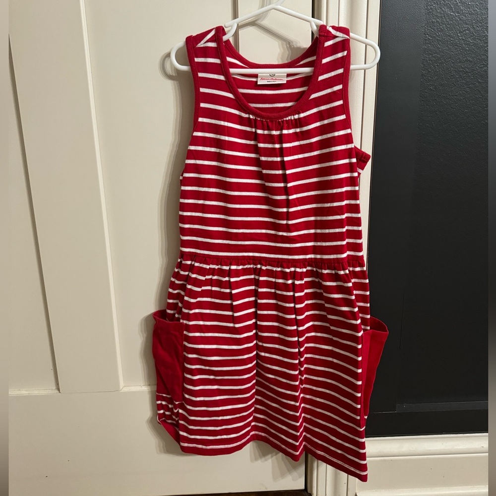 Hanna Andersson red striped girls’ dress size 130